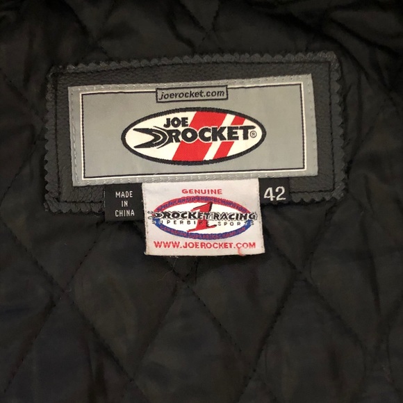 42 Joe Rocket Motorcycle Leather Jacket Black - Picture 14 of 16